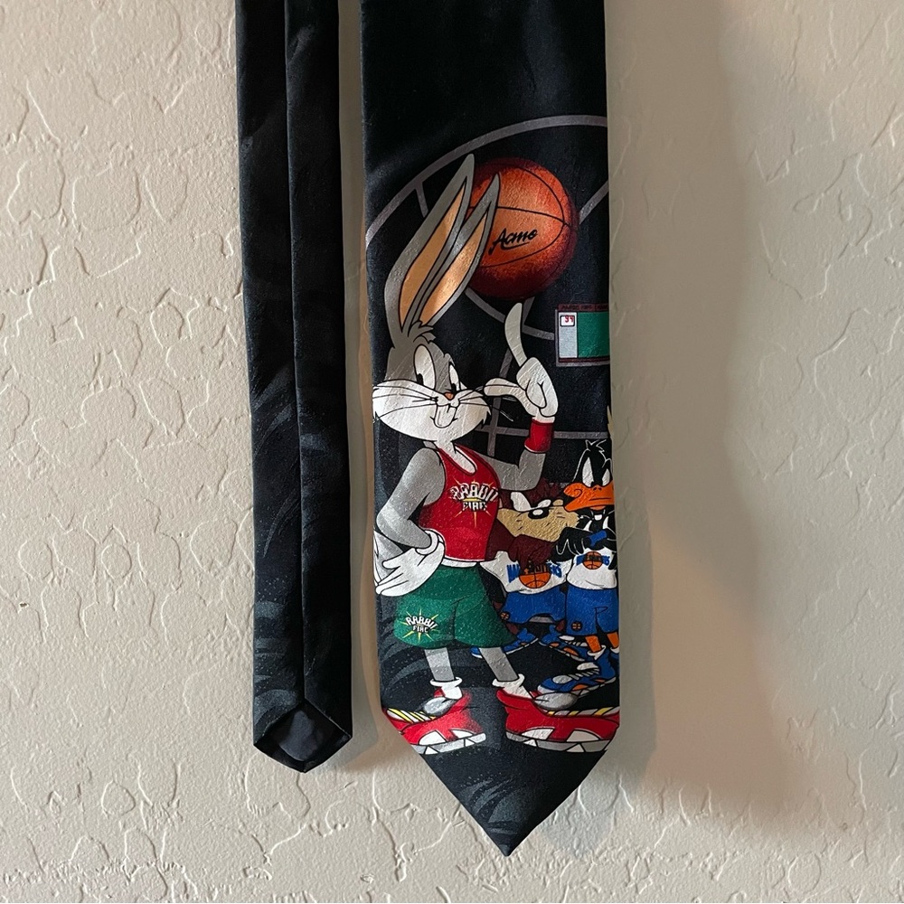 Vintage looney toons mania space jam tie 1996